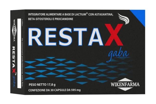 3 conf Restax GABA alopecia psicogena maschile betasitosterolo, lactium e antiox