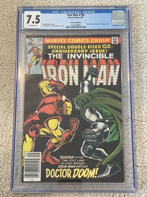 Invincible Iron Man #150 1981 Iconic Cover by John Romita Jr. CGC 7.5 Newsstand