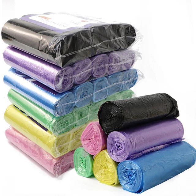 5 bolsas de residuos de rodillos almacenamiento de color brillante grande