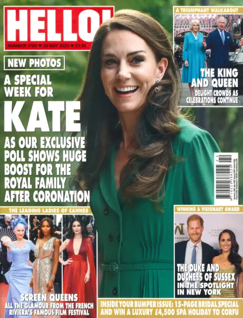 UK HELLO! Magazine, Kate Middleton, King Charles, Camilla, Prince Harry, 29.5.23