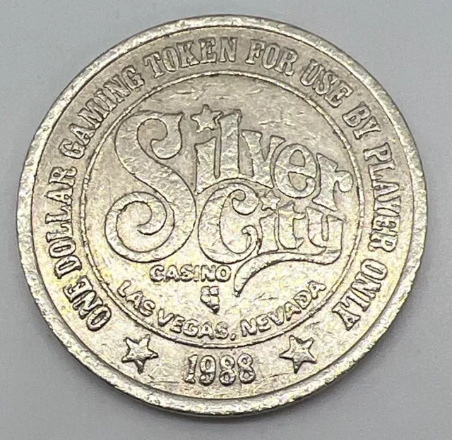 SILVER CITY $1 Casino Slot Token Las Vegas Nevada - 1988