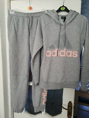 Ladies Grey Adidas Two Piece Tracksuit Size Small 8-10