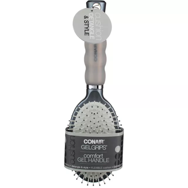 2 Pack Conair Gel Grips Cushion Brush