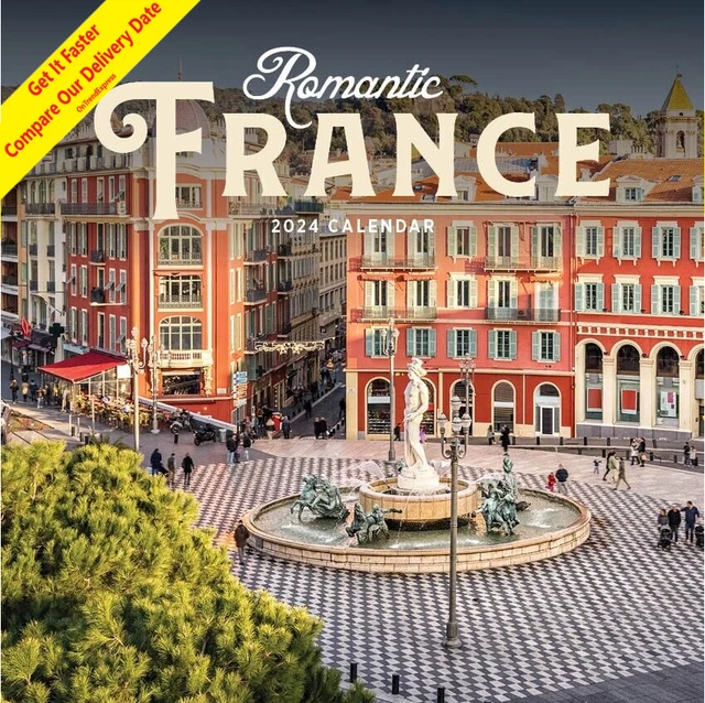 2024 CALENDAR ROMANTIC France Square Wall By Paper Pocket 30cm x 30cm