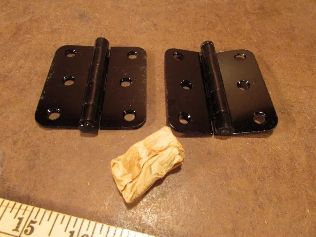 NOS Screen porch Door Hinges by Stanley BLACK sold by the pair Vintage
