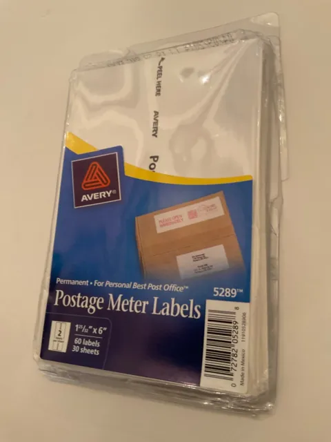 NWT 60 Avery Postage Meter Labels 5289