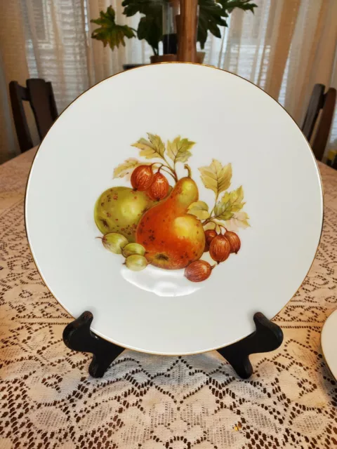 Bareuther waldsassen bavaria germany fruit plates Lot of 6 Vintage Fruit 7 7/8"