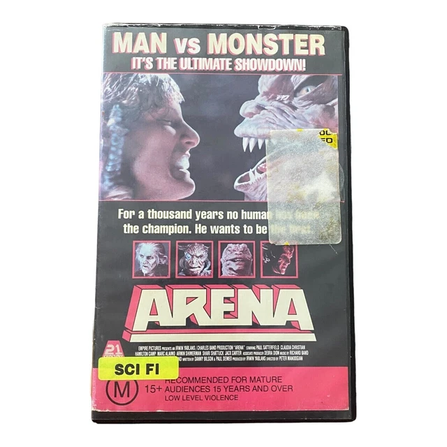 Arena 'Man vs Monster' VHS - Big Box/SCI-FI/AUS/PAL/M/Vintage/Ex-Rental