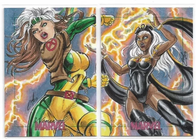 Women Of Marvel Trading Cards Dual Sketchafex Sketch Card By Eric Mcconnell