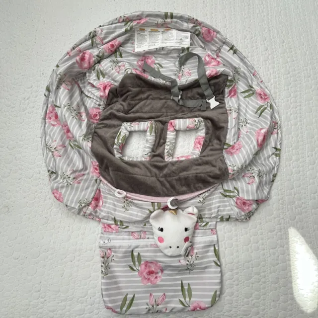 Boppy Shopping Cart Highchair Cover with toys floral