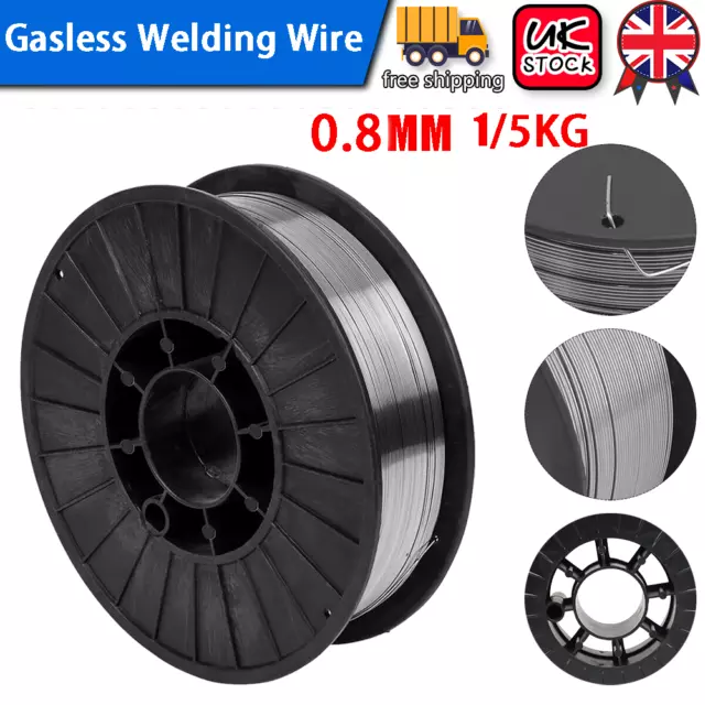 1-5KG 0.8mm Gasless Mild Steel Mig Welding Wire Reel Spool Roll Flux Core No Gas