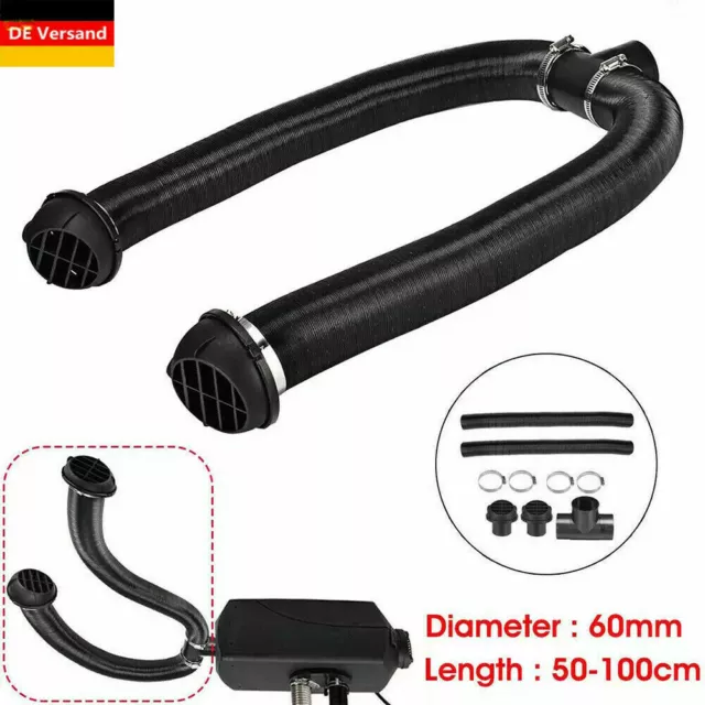 60MM Auto Standheizung Rohr Kanal Warm Luft Auslass EntlüFtung Schlauch Clip DHL