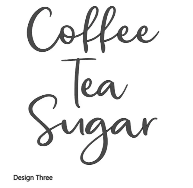 Pantry Kitchen Household Vinyl Labels - 3 Pack | COFFEE, TEA & SUGAR LABELS 3