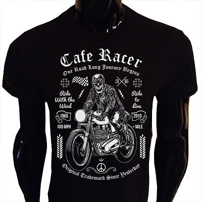 CAFE Racer T-Shirt Da Uomo Da Donna Motocicletta Bici Rider Biker REGALO