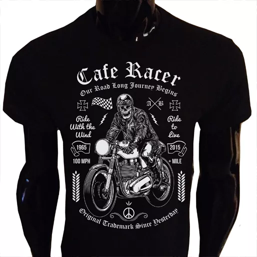Cafe Racer T-Shirt Mens Womens motorcycle bike rider biker gift present