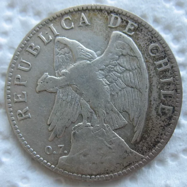 1903 Chile Silver 50 Centavos
