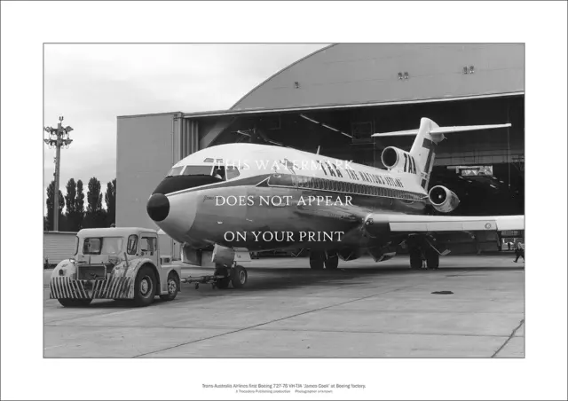 TAA Boeing 727 1964 A2 Art Print – Seattle Factory Rollout – 59 x 42 cm Poster