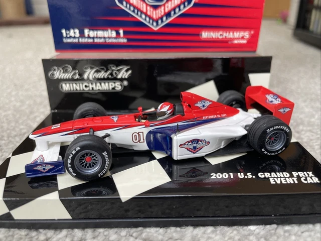 Miniature F1 Minichamps - Voiture événement US GP 2002 N°02, échelle 1/18, état Impeccable