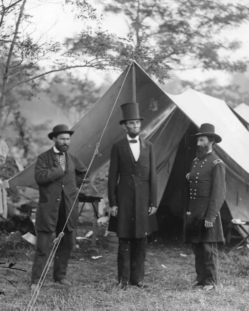 Abraham Lincoln with Pinkerton Civil War 8 x 10 Photo Photgraph Picture fh3