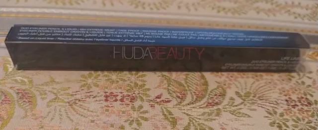 Huda Beauty Life Liner Double Ended Eyeliner Liquid & Pencil, Very Vanta, NIB