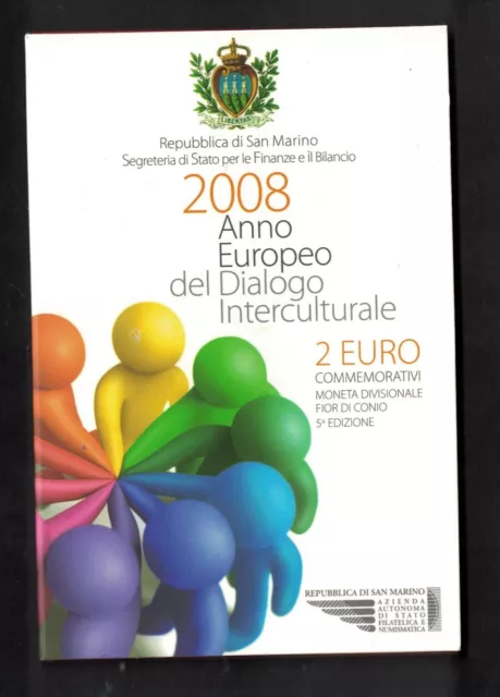 San Marino 2008, 2 Euro Gedenkmünze Im Originalblister + Folder