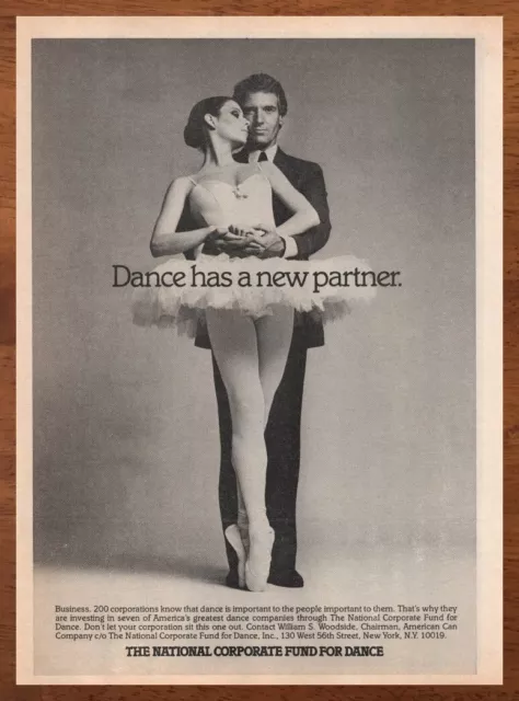 1981 Corporate Fund for Dance Vintage Print Ad/Poster Ballet Ballerina Wall Art