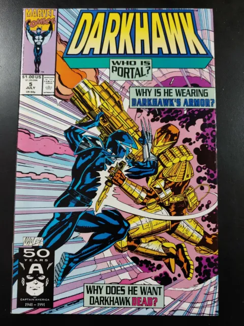 ⭐️ DARKHAWK #5 (direct) (vol 1) (1991 MARVEL Comics) VF/NM Book
