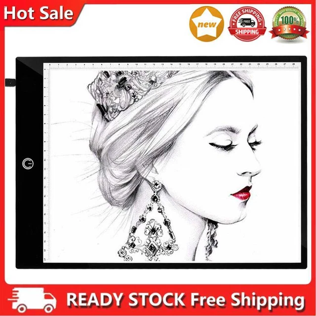Tablet gráfica de dibujo digital A4 atenuación LED trazado tablero de copia almohadilla de pintura