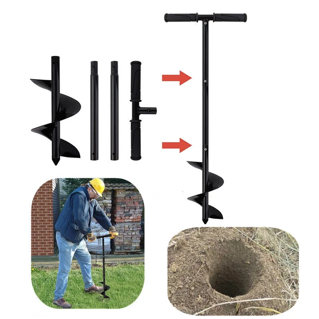 HAND OPERATED EARTH Auger Drill Bit Post Hole Spiral Auger Digger Soil