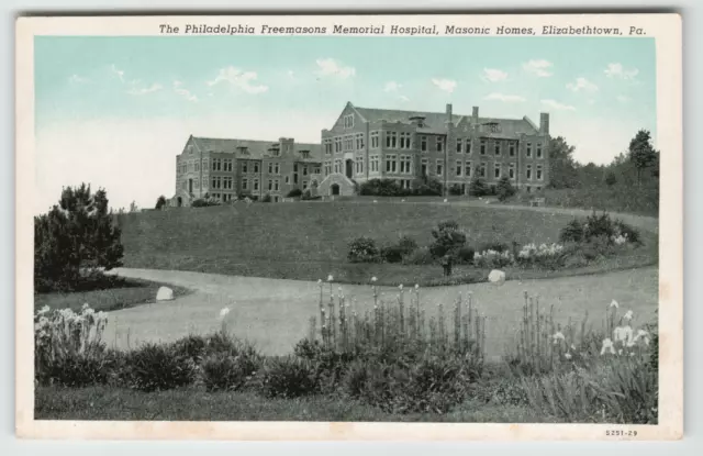 Postcard Philadelphia Freemasons Hospital Masonic Homes Elizabethtown, PA