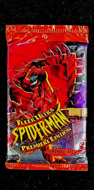 1995 Fleer Ultra Spider-Man Premiere Edition Sealed Pack Carnage Cover Art