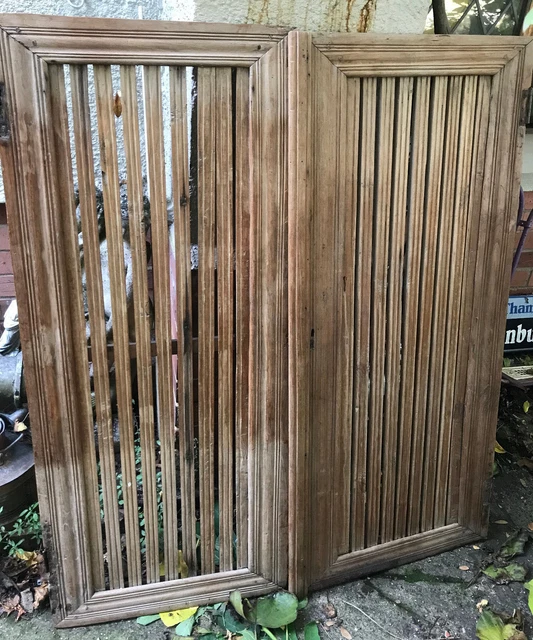 ANTIQUE CHINESE STYLE HARDWOOD DOORS 44 X 51 ins MADE FROM OLDER TEM