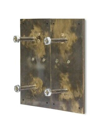 Chinese Brass Hardware Square in Square Plate - Set of 2 JJ321104 2