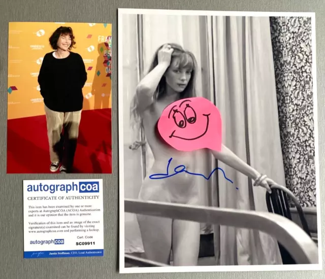 JANE BIRKIN (†2023) In-person signed Foto 20x25 Autogramm COA ACOA + Foto