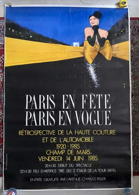 Affiche originale Paris 1985 René Gruau