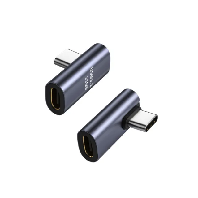 90 Degree USB C Male to USB-C Female Adapter Data Right Angled Converters