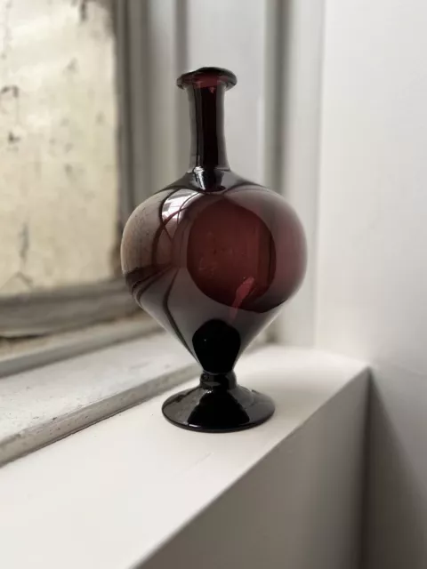 Vintage Aubergine Murano Vase