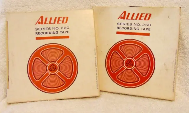 Allied Series No 260 Magnetic Recording Tape 7" Reel/Reel Vintage Used Lot of 2
