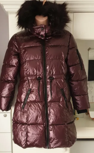 New NEXT Girls Age 11 Years  Hooded  Puffer Coat, Shower Resistant, BNWT