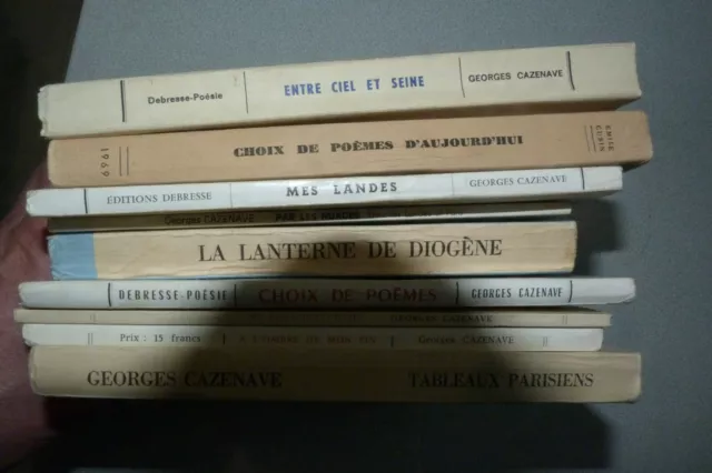 Georges Cazenave lot de 9 livres dédicacés