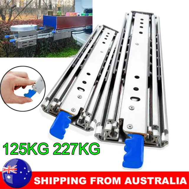 Heavy Duty Drawer Slides With Lock Full Extension Ball Bearing Guide Rails 227KG