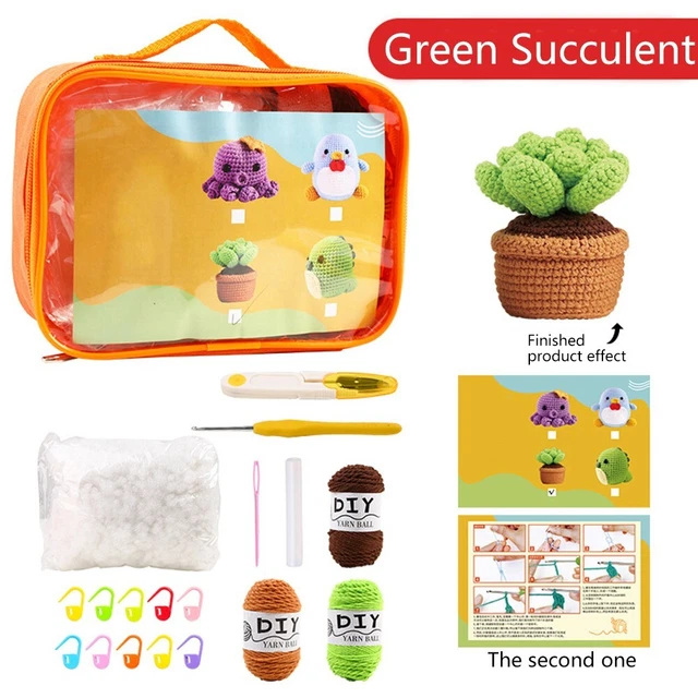 Kit Crochet Débutant DEMIUKO - 2 Tortues En Fil Chenille Avec Tutoriel
