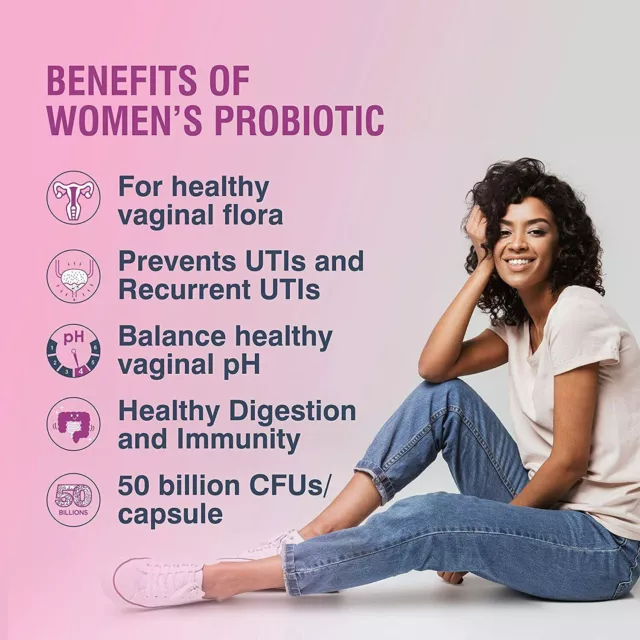 Women Probiotics 50 Billion CFU With Cranberry Extract for Vaginal Health 60Cap. 3