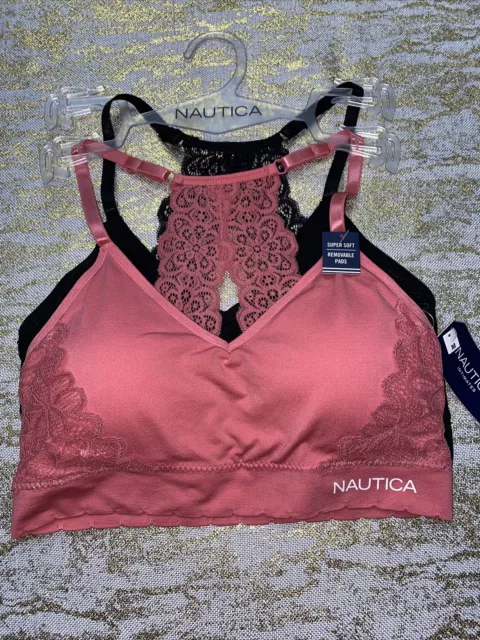 NÁUTICA 2PACK INTIMATES LOUNGE COMFORT BRAS SIZE L RETAIL $48 BEAUTIFUL NEW