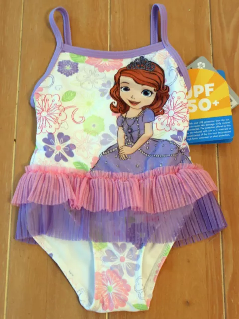 New Disney Store SOFIA Deluxe One Piece Swimsuit 2T