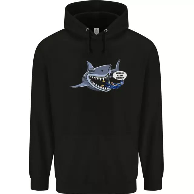 Where Are the Sharks? Scuba Diving Diver Childrens Kids Hoodie