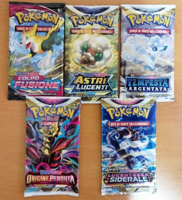 Pacchetti Pokèmon Astri lucenti, Tempesta argentata, origine perduta e altre