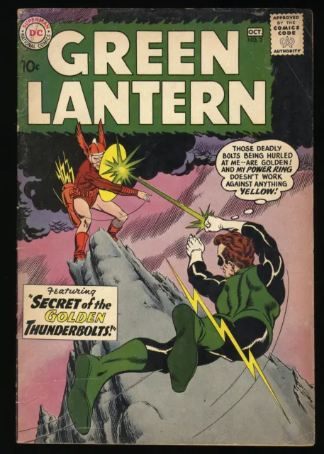 Green Lantern #2 VG+ 4.5 1st Appearance Pieface Qward Universe! DC Comics 1960