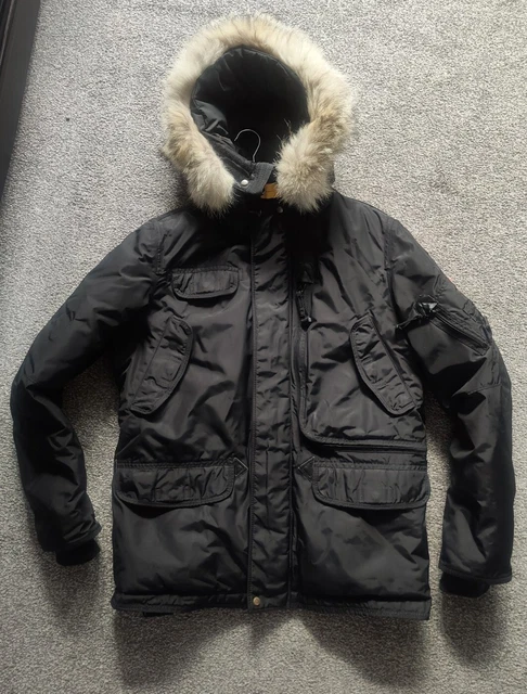 BOYS BLACK PARAJUMPER Coat Right Hand Parka Youth Large approx age 14 16 225.00 PicClick UK