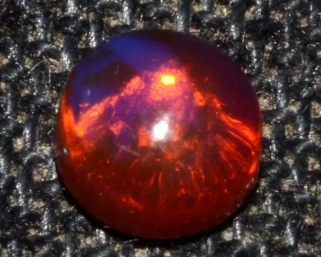 Éthiopien Opale Orange Feu Opale Rond Uni Cabochon 4.30mm 0.23Ct US-2301